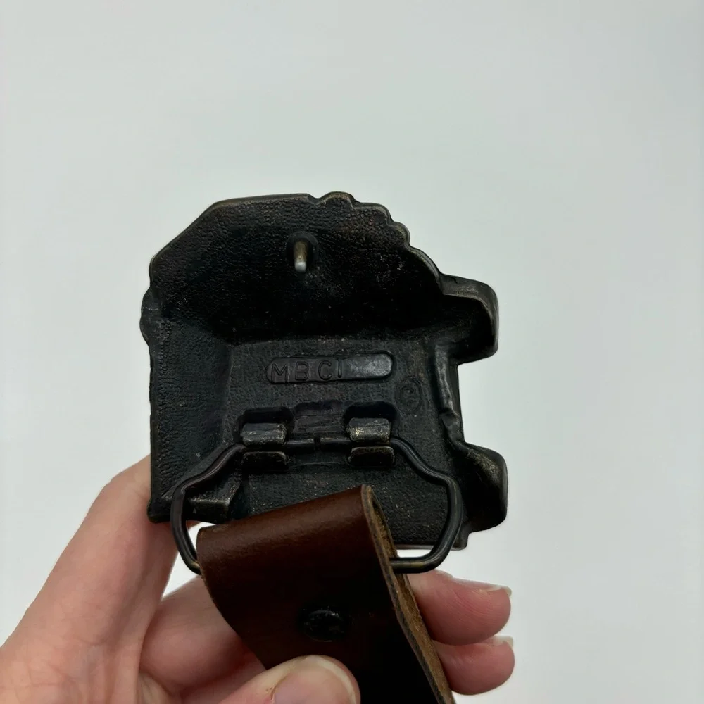 Vintage Kids Belt with Truck Belt Buckle